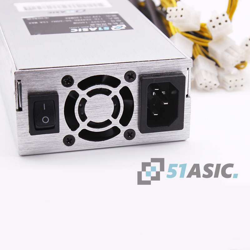 51ASIC 1800W Источник питания Модель G1100, КПД 92%, 10 6pin, Выходная температура до 50 градусов